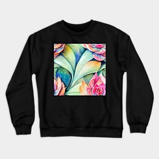 Watercolor succulent pattern Crewneck Sweatshirt